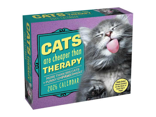 Cats Are Cheaper Than Therapy 2026 Day-to-Day Calendar: More Than 365 Cats 