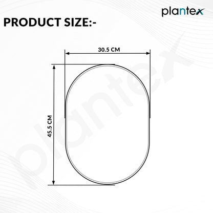 Frameless Oval Mirror with Beveled Edges - Clear Glass - 18x12 Inch (30.5x45.5 cm)