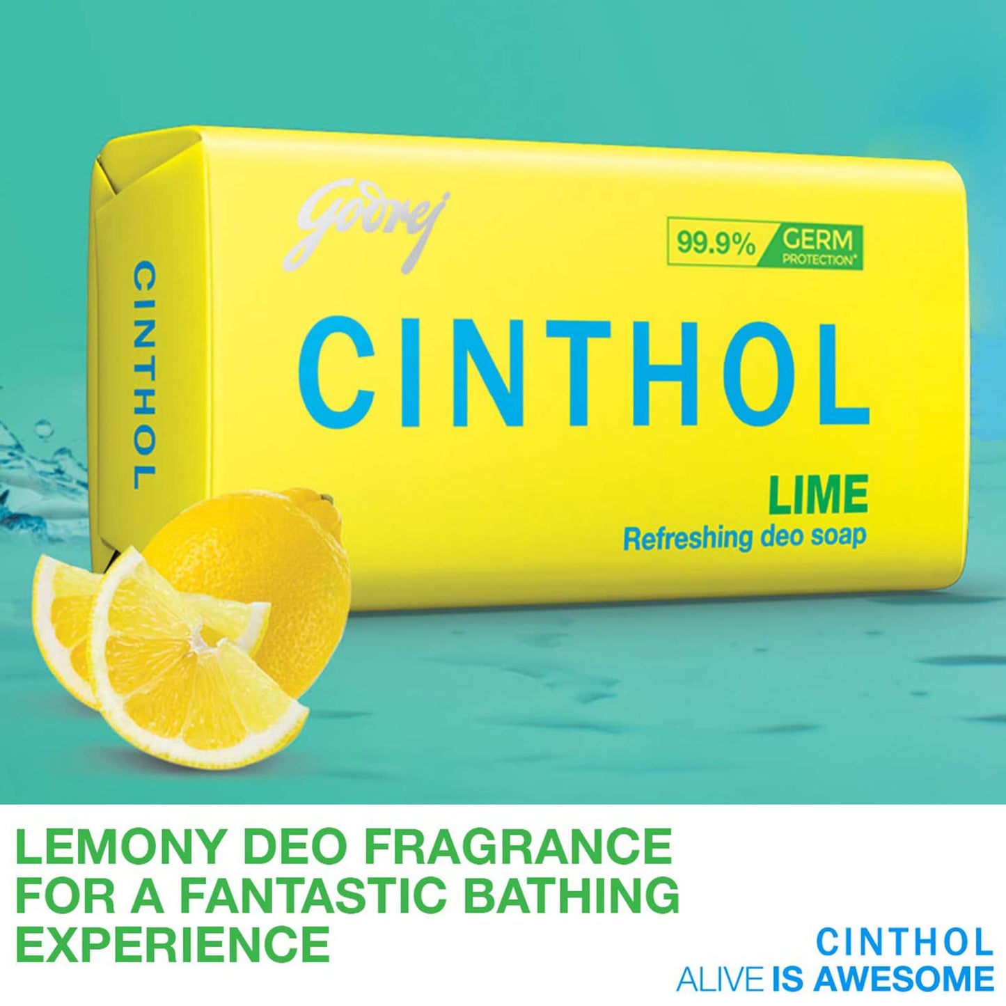 Lime Soap Pack of 5, 100g - Fresh Fragrance, Germ Protection