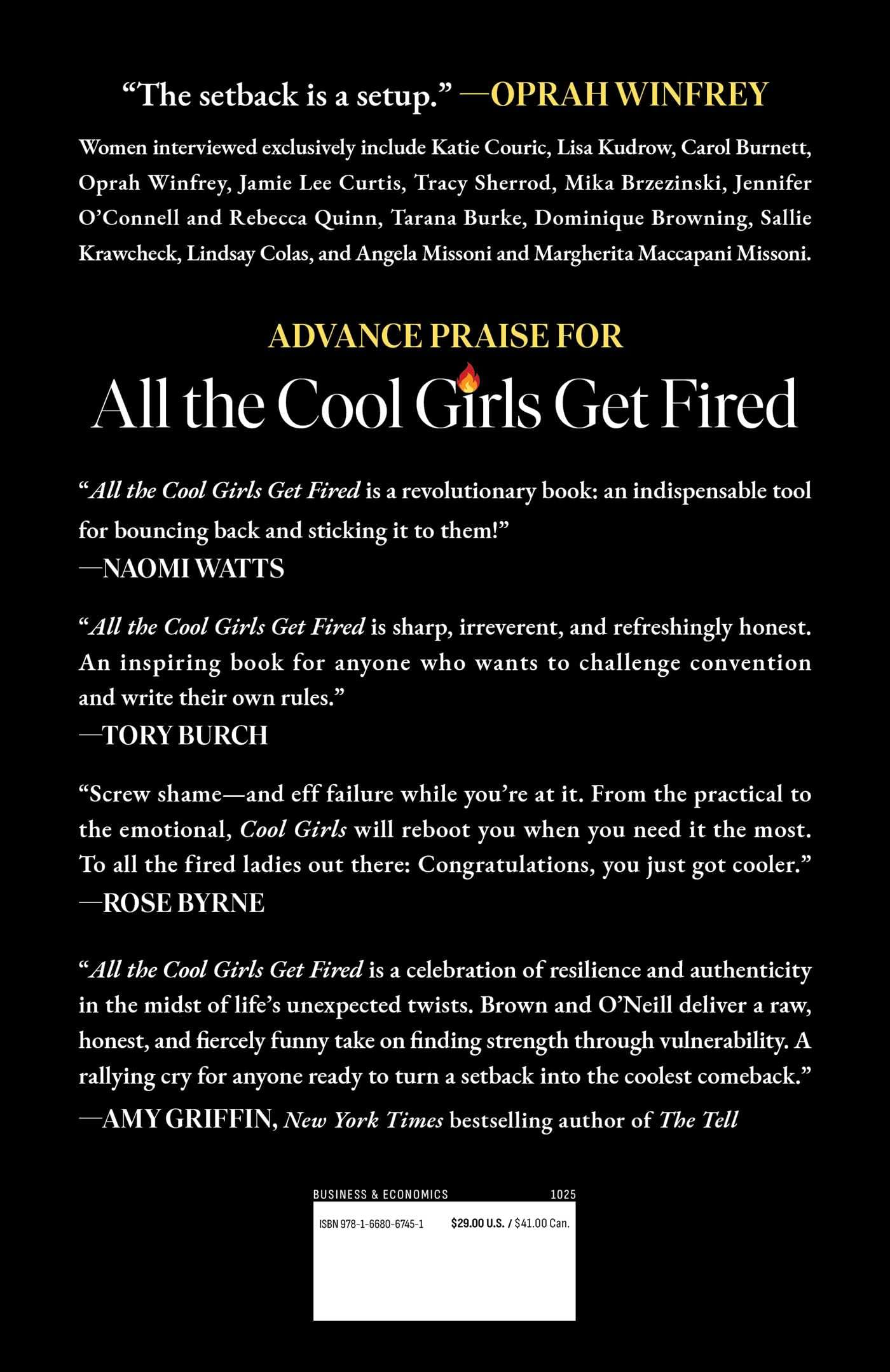 All the Cool Girls Get Fired: How to Let Go of Being Let Go and Come Back on Top