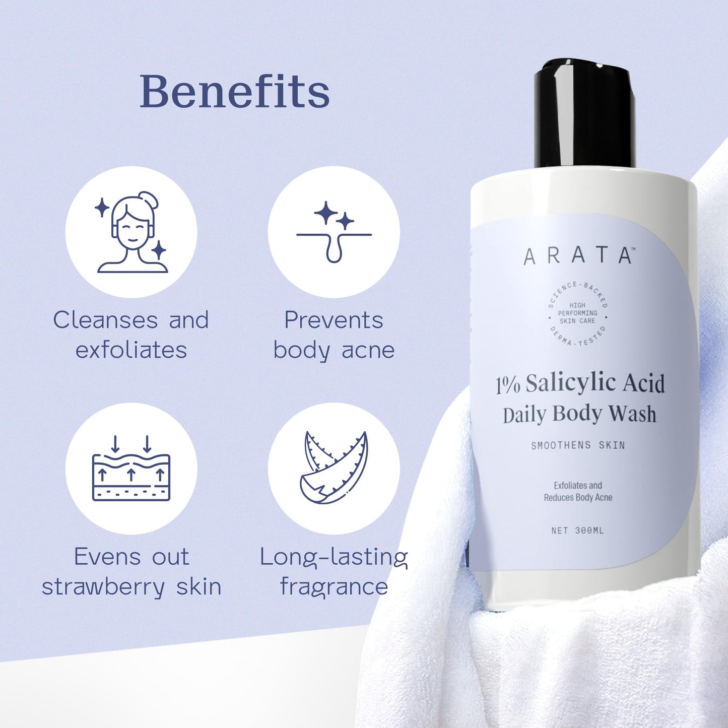Gentle Exfoliating Body Wash with 1% Salicylic Acid - 300ml