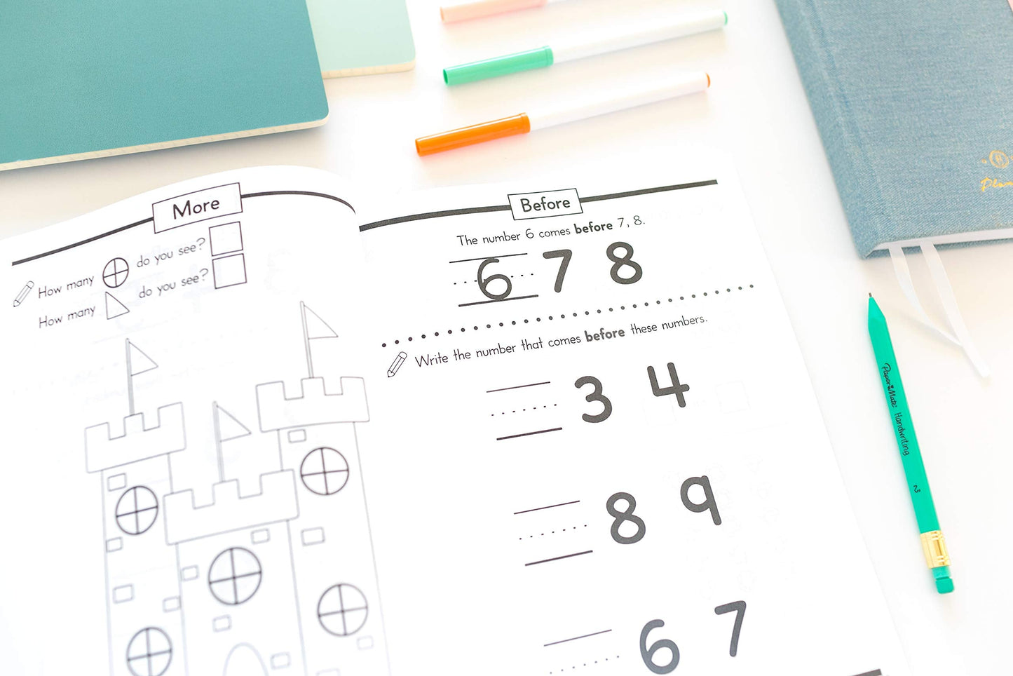 Kindergarten Math Workbook: Kindergarten and 1st Grade Workbook Age 5-7 | Homeschool Kindergarteners | Addition and Subtraction Activities + Worksheets 