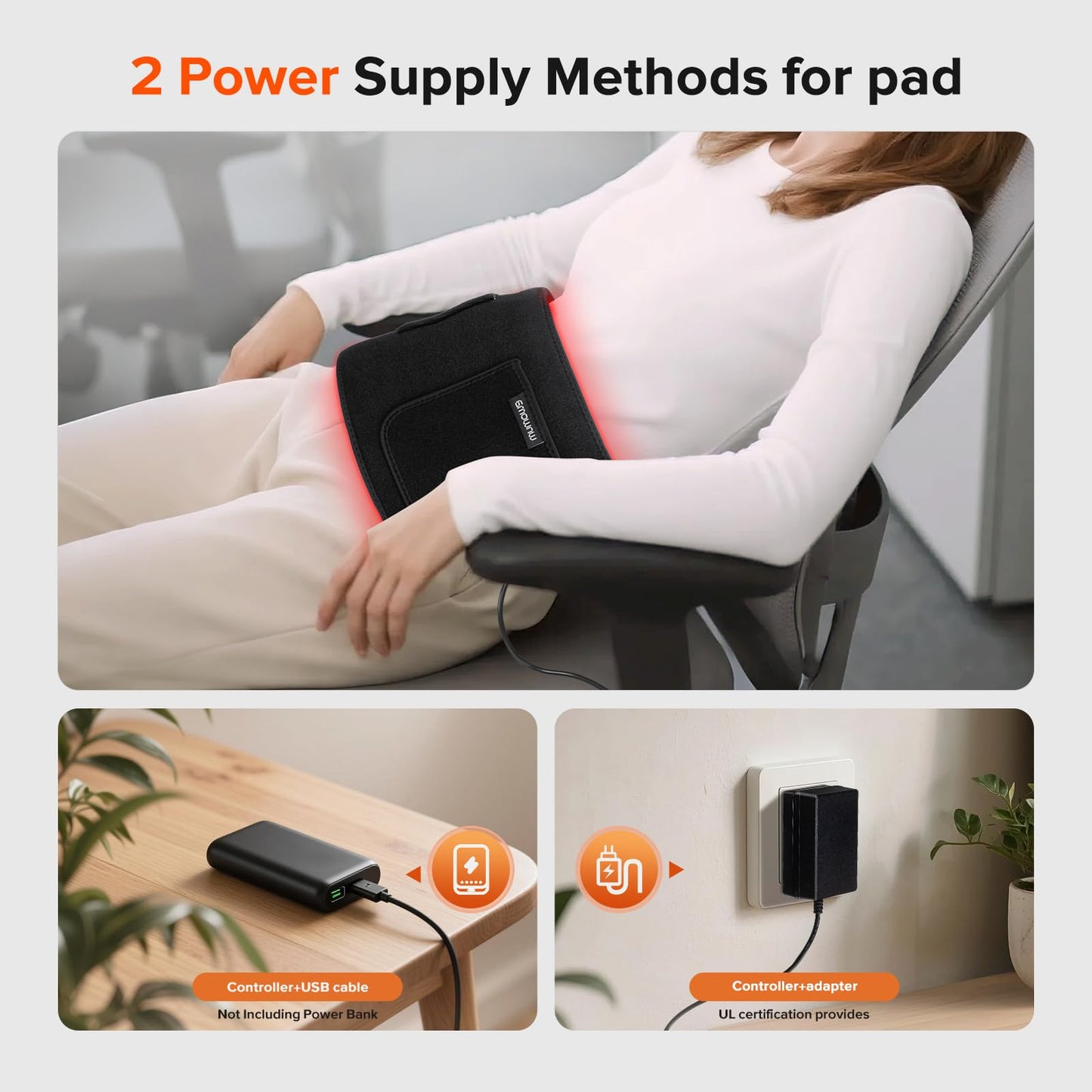 Red Light Therapy Belt with Timer, 660nm & 850nm, 120 LEDs, 19.6'' x 8.6'', Portable for Back and Body