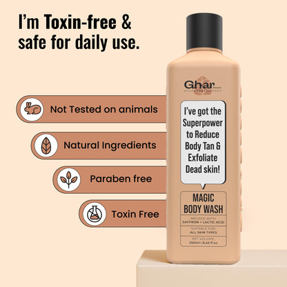 Exfoliating Body Wash with Saffron & Niacinamide - Tan Removal