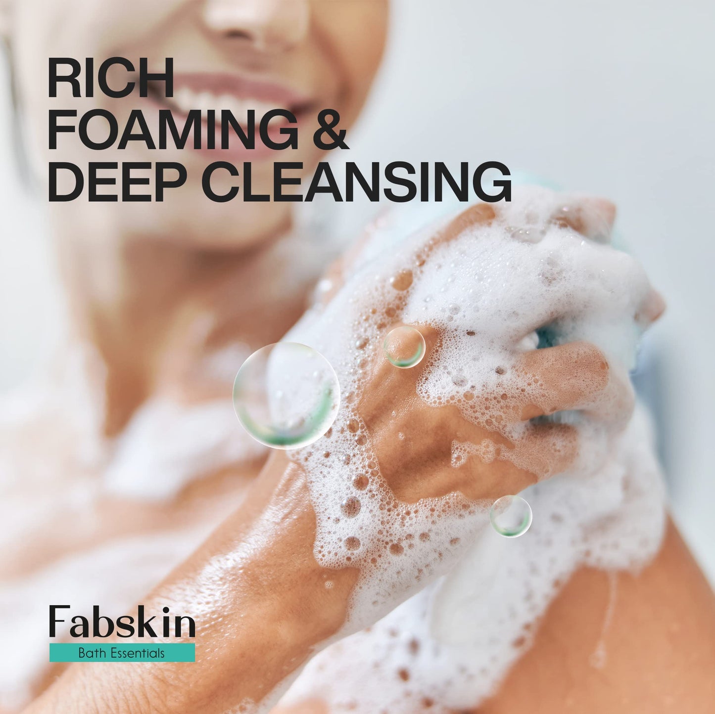 Luxury Bathing Loofah for Men & Women - Aqua & Pink