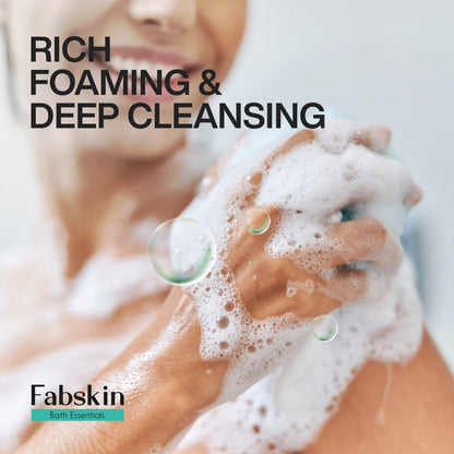 Luxury Bathing Loofah for Men & Women - Aqua & Pink