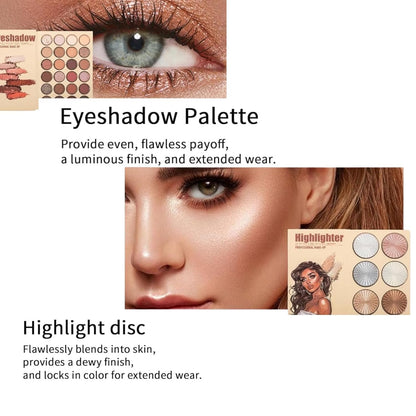 All-in-One Face Makeup Book Palette - Eyeshadow, Blush, Contour & More