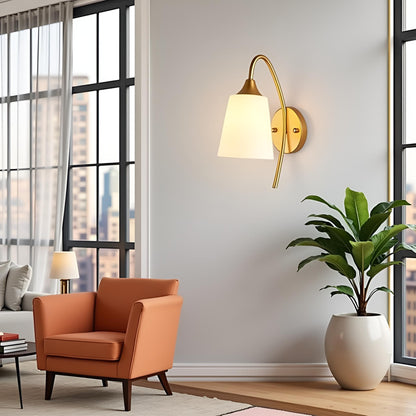 Wall Light Modern Design Gold Metal & PVC 1 Pack for Bedroom, Living Room, Kitchen