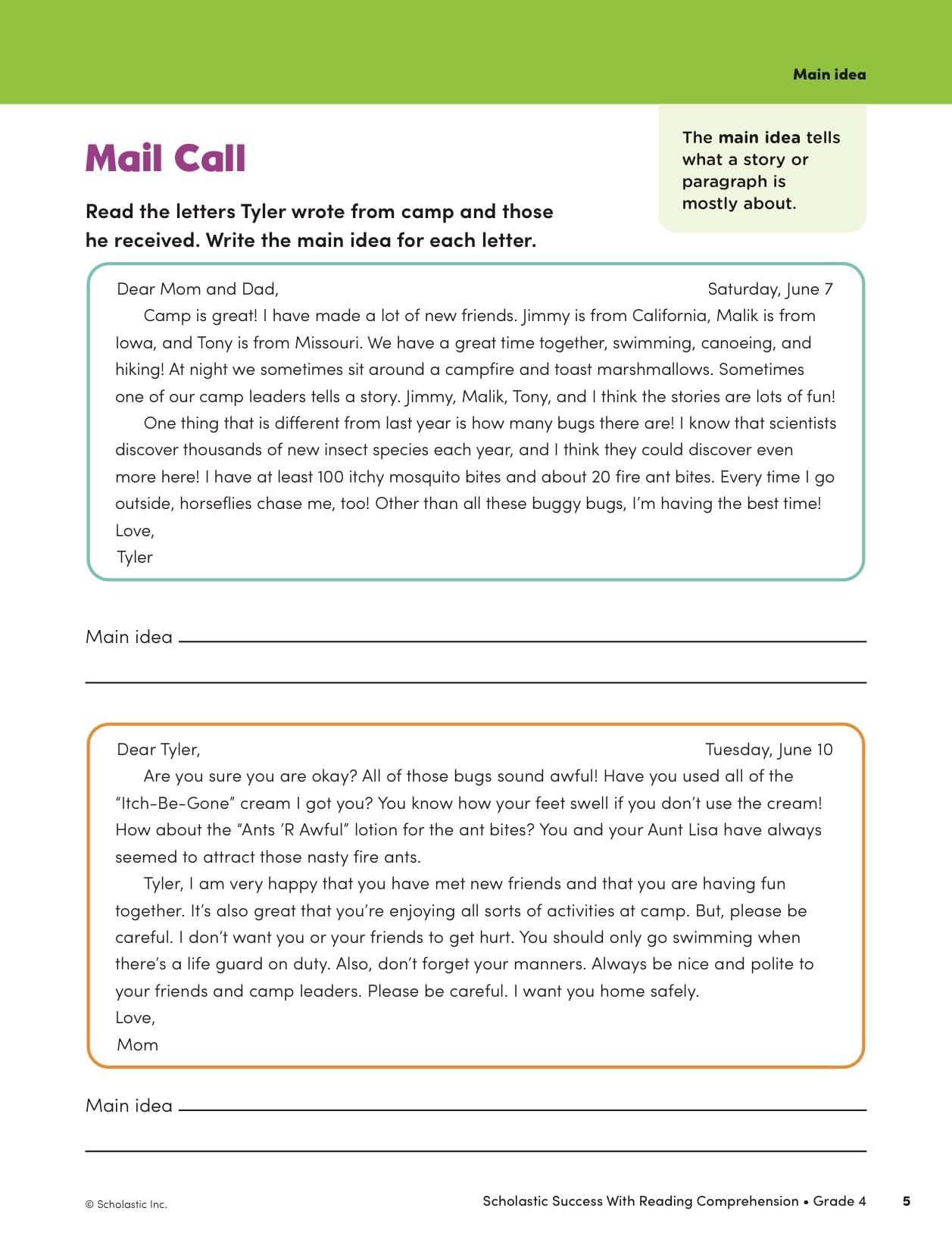 Scholastic Success with Reading Comprehension Grade 4 Workbook