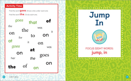 Learn to Read: Sight Words Storybook: 25 Simple Stories & Activities for Beginner Readers 