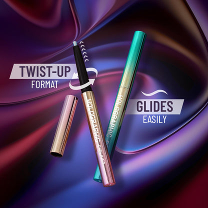 Holographic Shimmery Pencil Eyeliner - Waterproof, Long Lasting, Easy Application