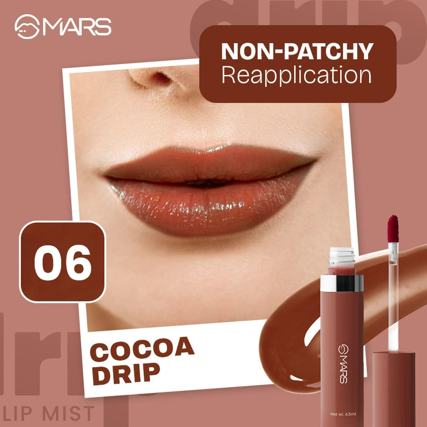 Lip Mist 4.5ml Cocoa Drip | Buildable Glossy Finish