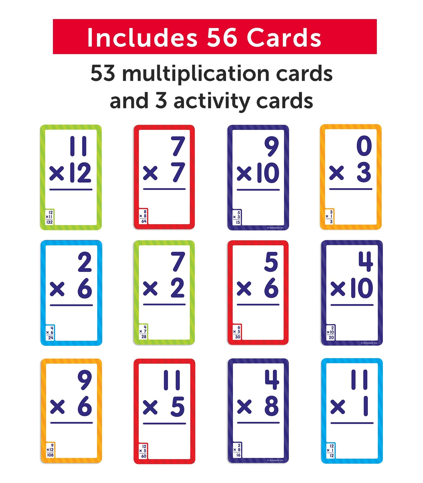 Flash Cards: Multiplication 0 - 12 