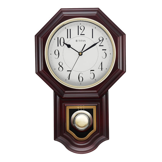 Classic Brown Pendulum Wall Clock with Westminster Chime – Large Analog Clock, 29.8 × 3.81 cm