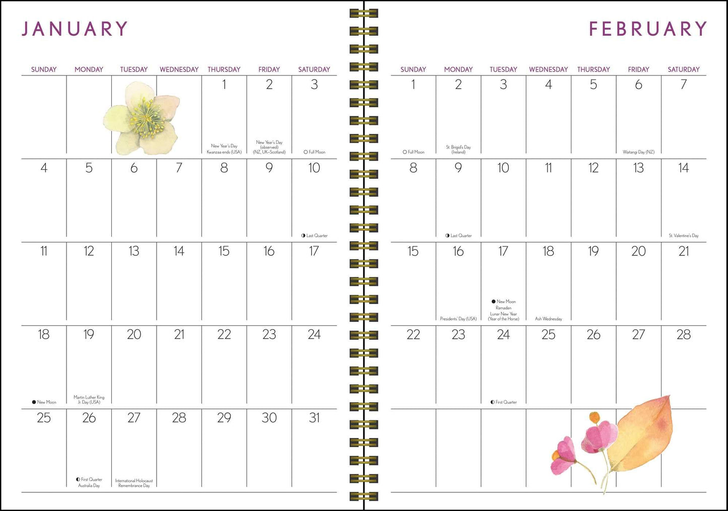 Marjolein Bastin Nature's Inspiration 12-Month 2026 Engagement Calendar 