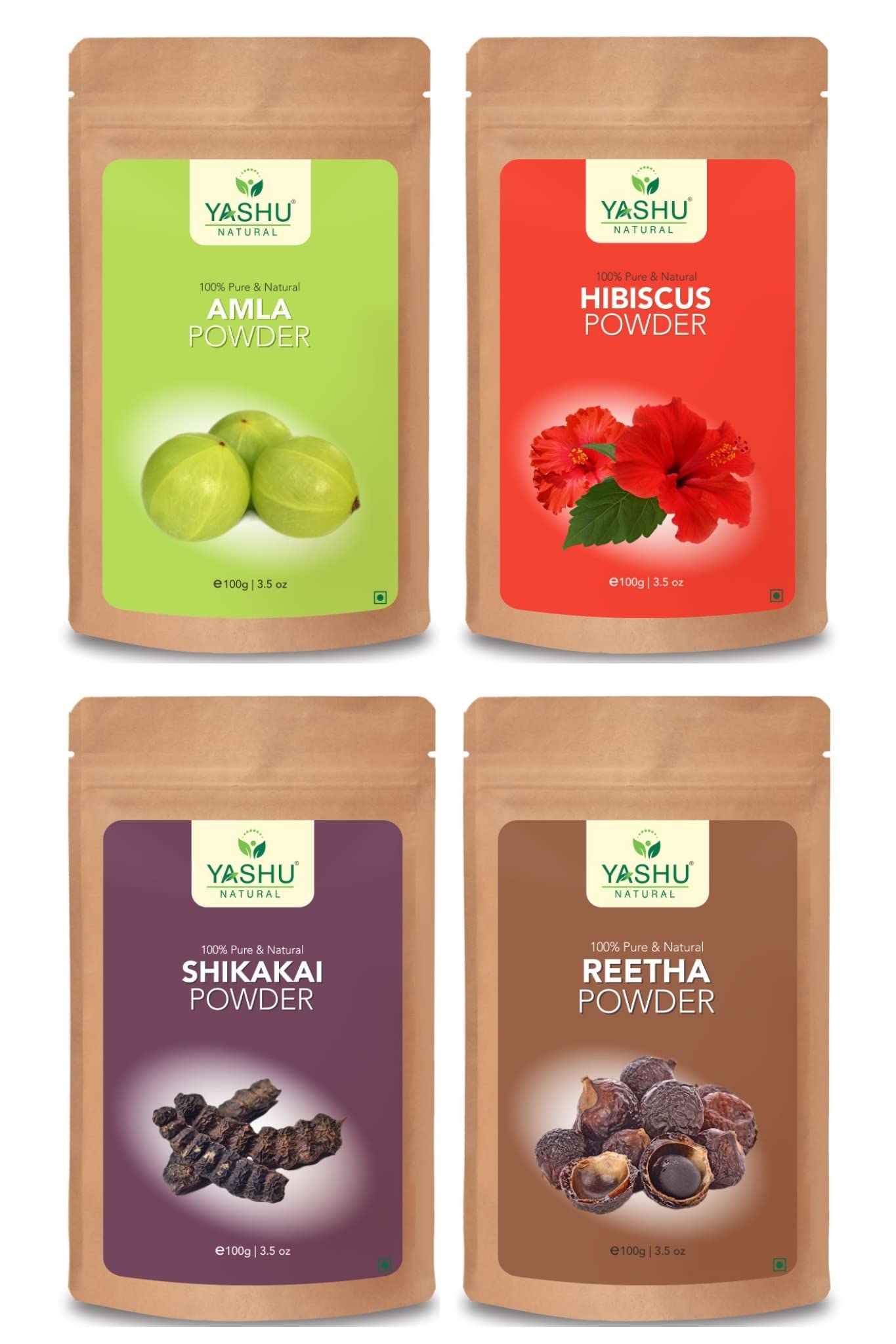 Pure Hibiscus Shikakai Reetha Amla Hair Growth Powder - 400g