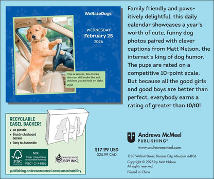 WeRateDogs 2026 Day-to-Day Calendar