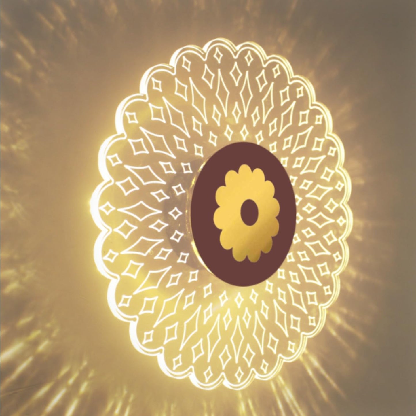 LED Wall Sconce with 3-in-1 Light Modes, Acrylic, 23cm, Modern Design