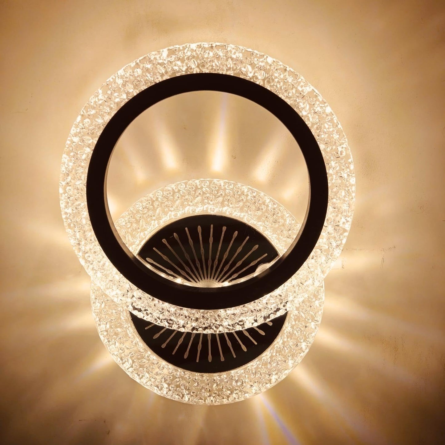 Wall Lamp with Colour Changing Function - Acrylic Crystal - Black - Adjustable Lighting