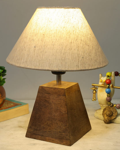 Table Lamp Modern Design Wood Brown 25x25x34cm