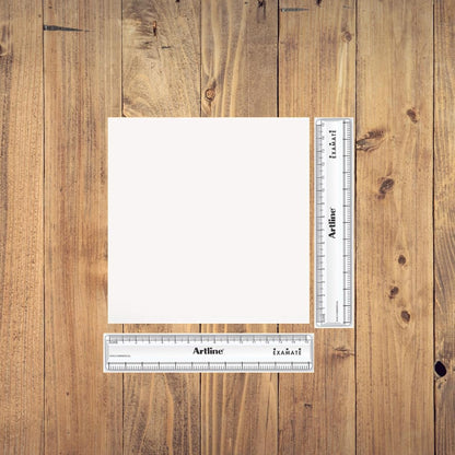 Square Acrylic Wall Mirror Stickers - Silver Reflective Finish - 15 x 15 cm - Pack of 10