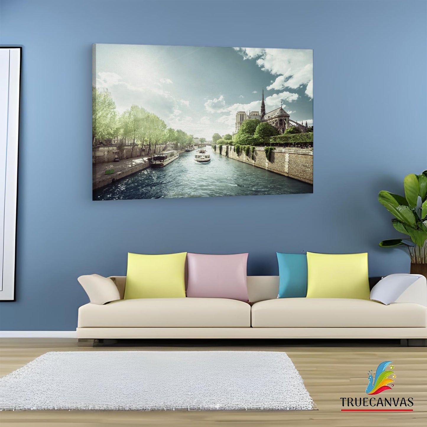 Canvas Painting with Wooden Frame - 12 x 18 Inch - Textured Art for Living Room, Bedroom, Office