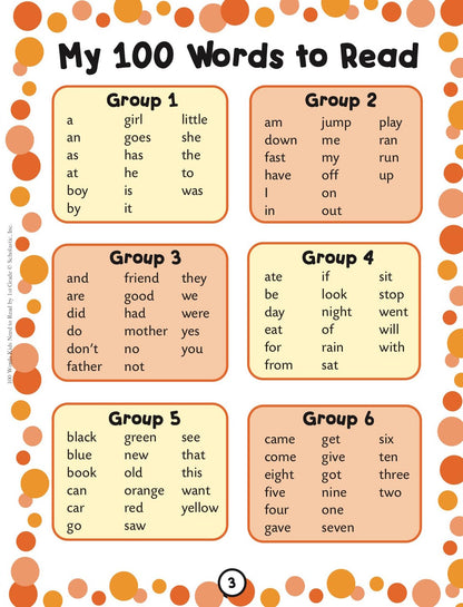 100 Words Kids Need to Read by 1st Grade: Sight Word Practice to Build Strong Readers