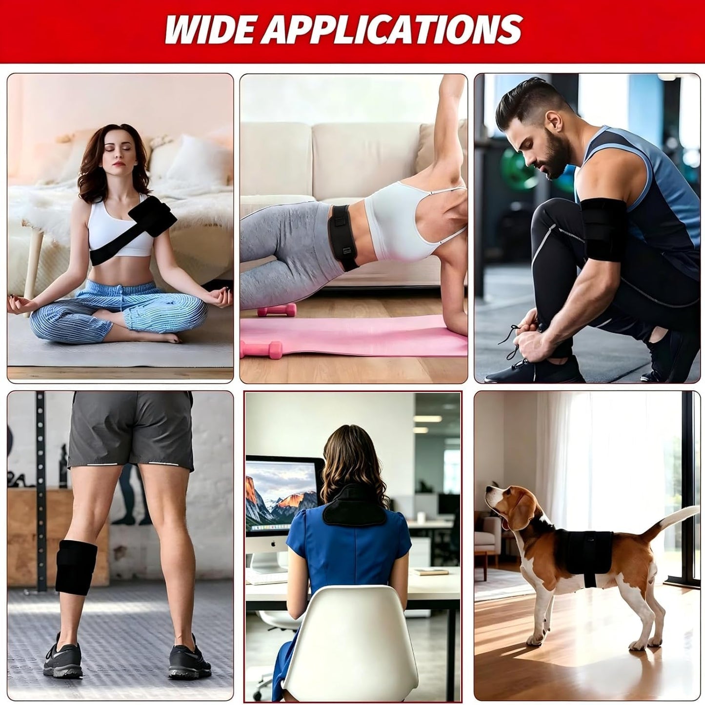 Red Light Therapy Pad 660nm & 850nm for Body, 60 LEDs, Timer, 12.6 x 5.9 inches, Suitable for Shoulder, Back, Knee