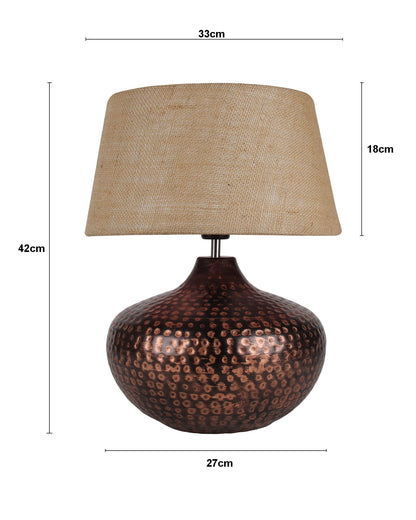 Table Lamp Minimalist Design Iron & Steel Construction Oil-Rubbed Bronze Finish 33x33x42 cm
