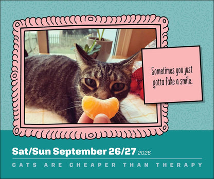 Cats Are Cheaper Than Therapy 2026 Day-to-Day Calendar: More Than 365 Cats 