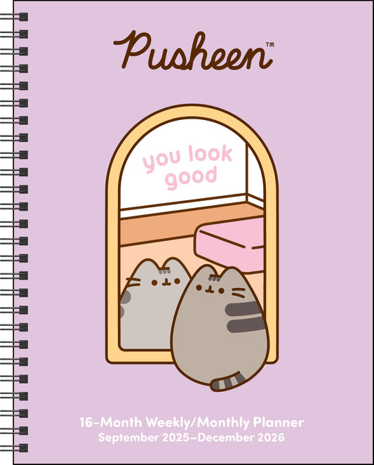 Pusheen 16-Month 2025-2026 Weekly/Monthly Planner Calendar: You Look Great 