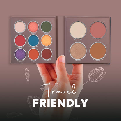 9-Color Makeup Kit: Eyeshadow, Highlighter, Blush & More, 16g
