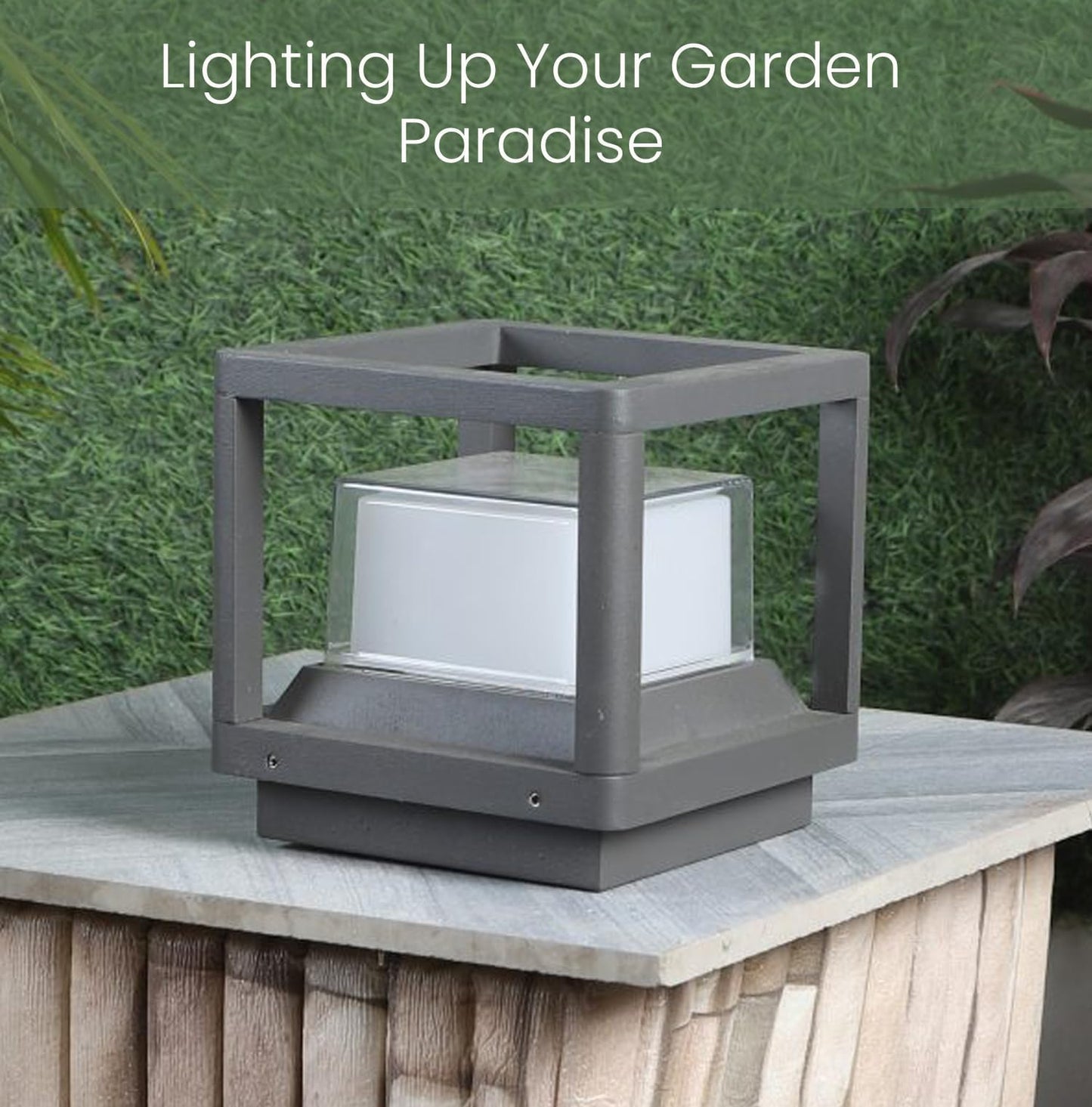 LED Gate Light 12W Warm White Waterproof Aluminium Outdoor Pillar Lamp