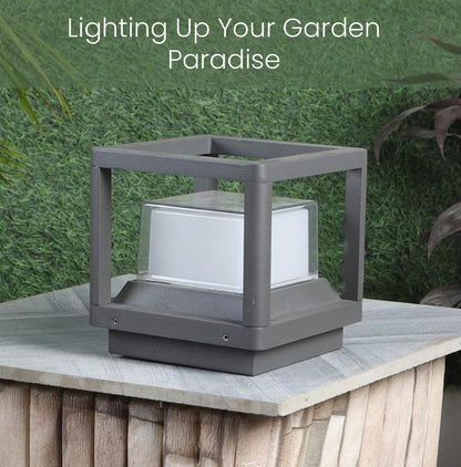 LED Gate Light 12W Warm White Waterproof Aluminium Outdoor Pillar Lamp