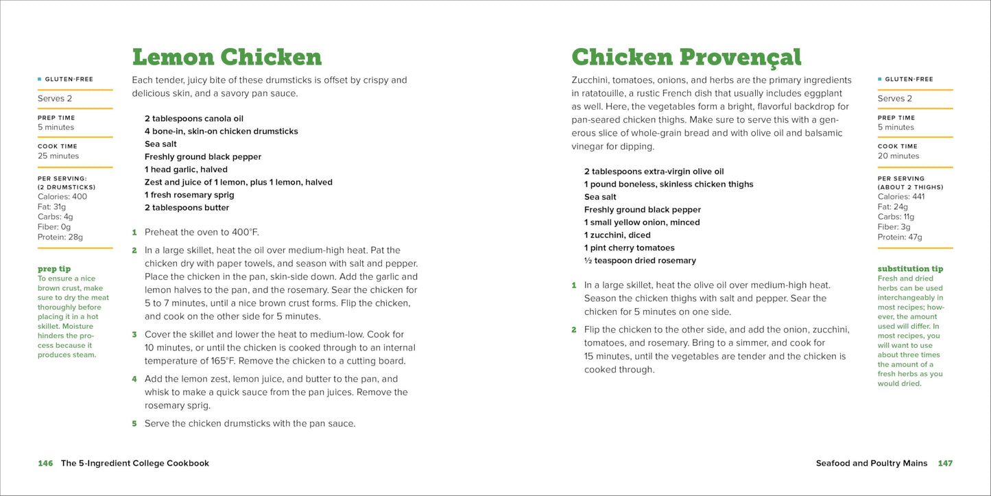 The 5-Ingredient College Cookbook: Recipes to Survive the Next Four Years 
