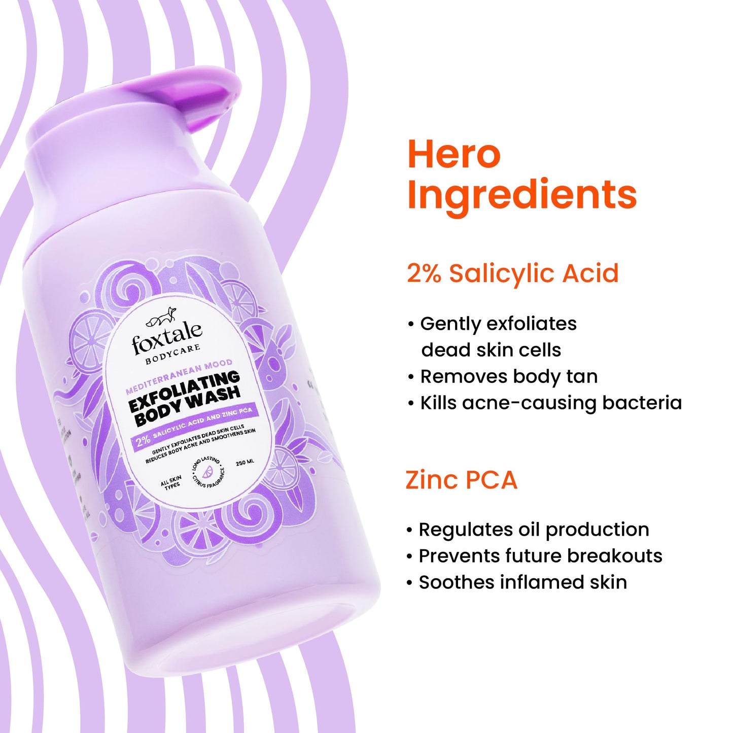 Exfoliating Body Wash with 2% Salicylic Acid & Zinc PCA - 250 Ml