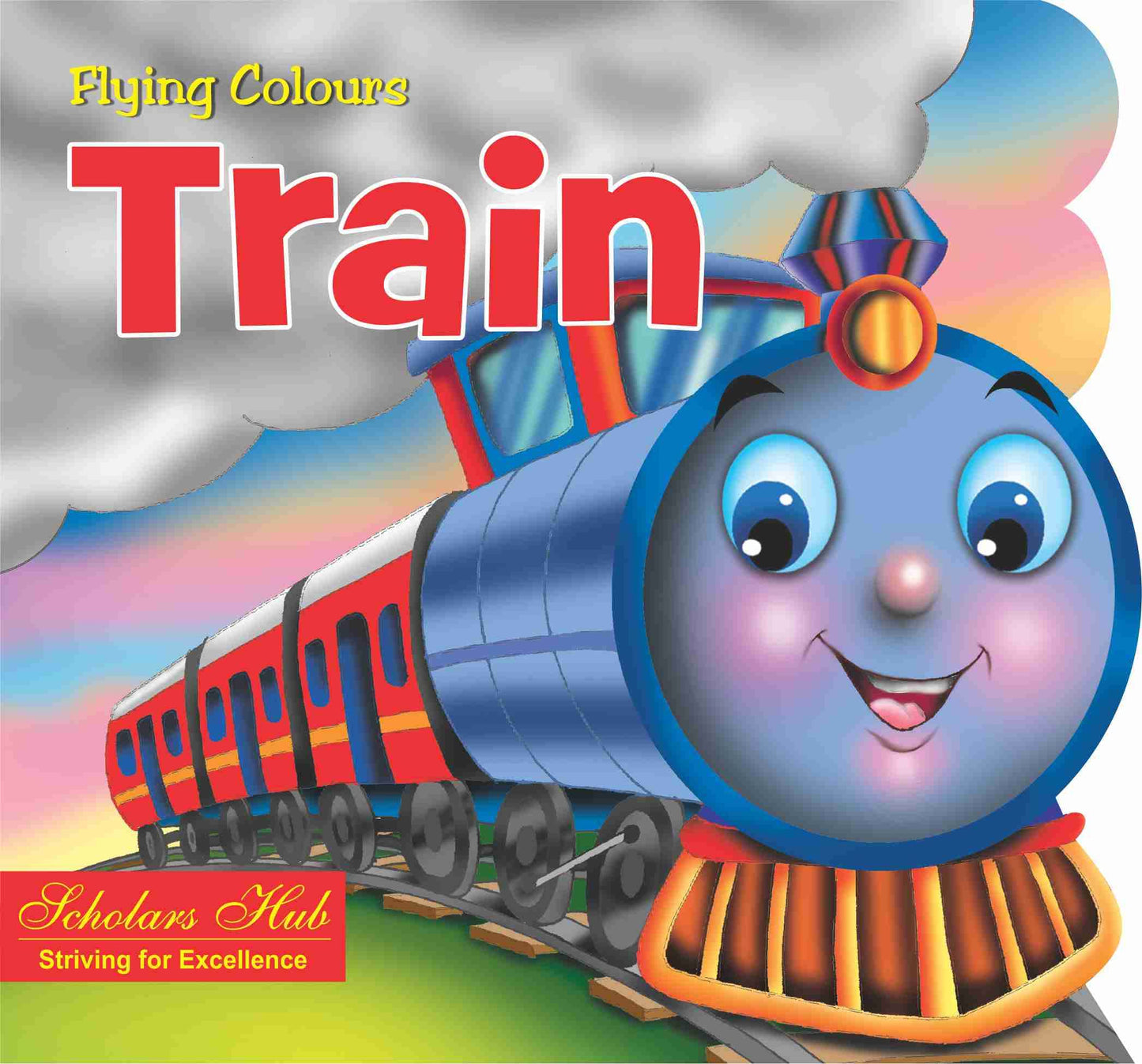 Flying Colours Cut Out Board Book - Train