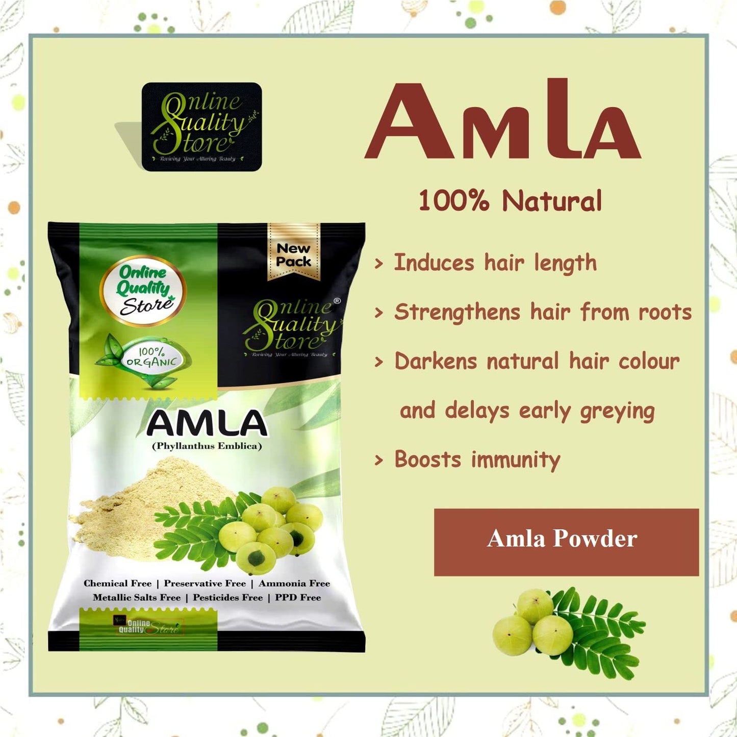 Herbal Hair Pack Powder Combo - Amla, Reetha, Shikakai & Bhringraj