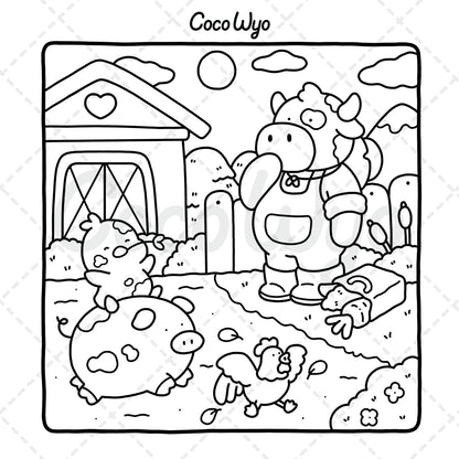Little Cuddles: Coloring Book for Adults and Teens Featuring Cute Animal Friends for Relaxation (Cozy & Cute Coloring)