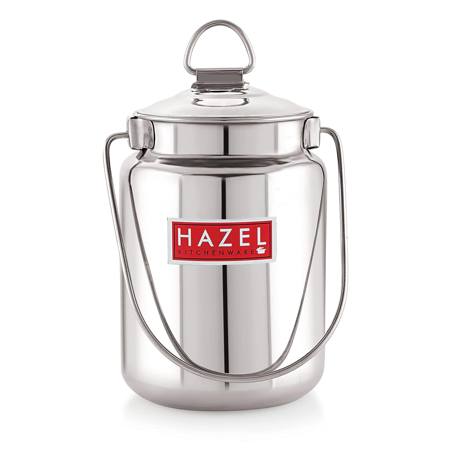 HAZEL Stainless Steel Ghee Oil Milk Container for Kitchen|Capacity of 5000 ml, Silver