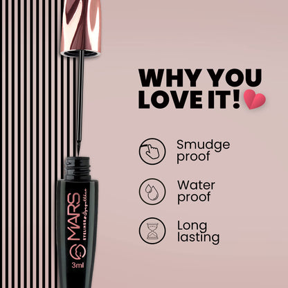 Glossy Liquid Eyeliner - Quick Dry, Smudge Proof, Long Lasting