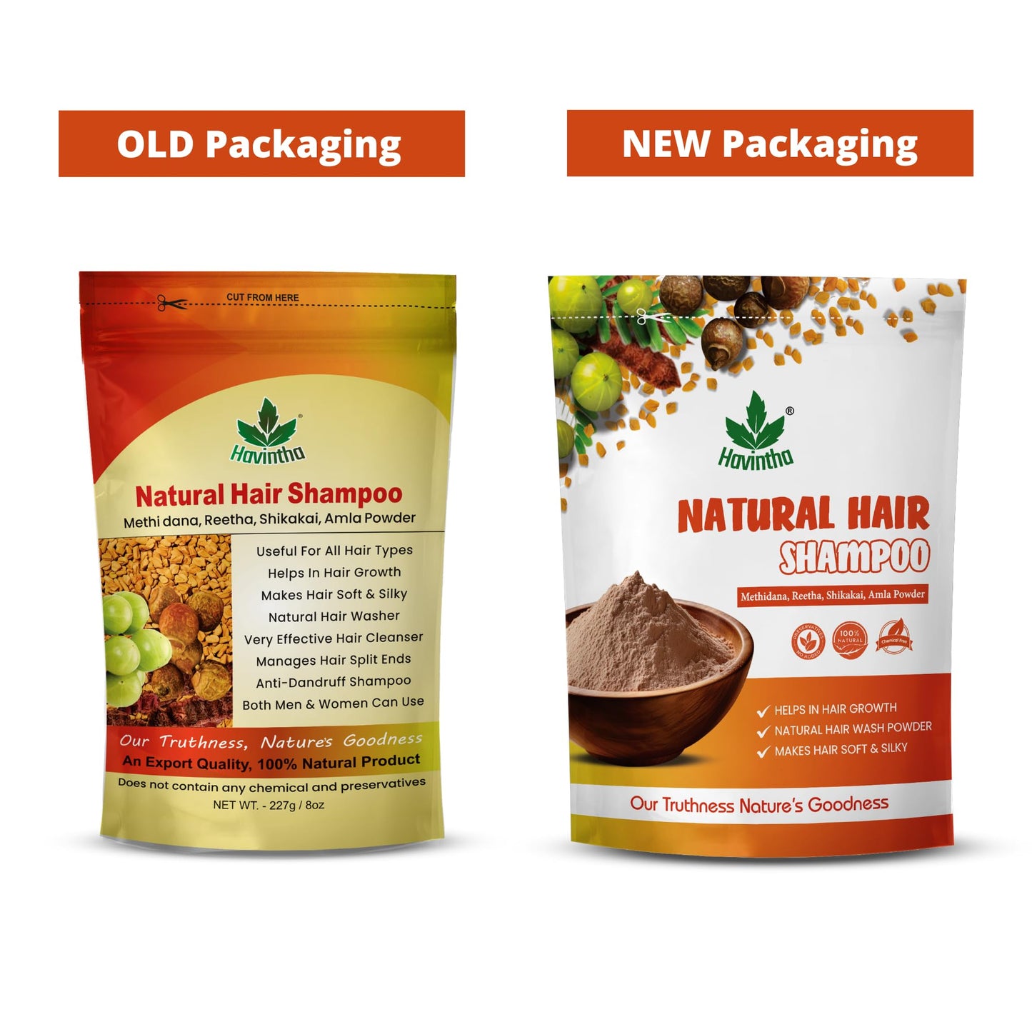 Natural Herbal Shampoo for All Hair Types - 227gm