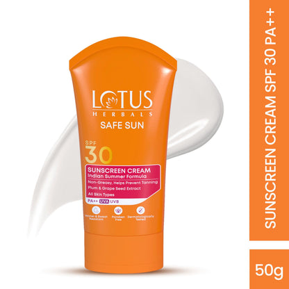 Non-Greasy SPF 30 Sunscreen Cream with Black Plum Extract - 50g