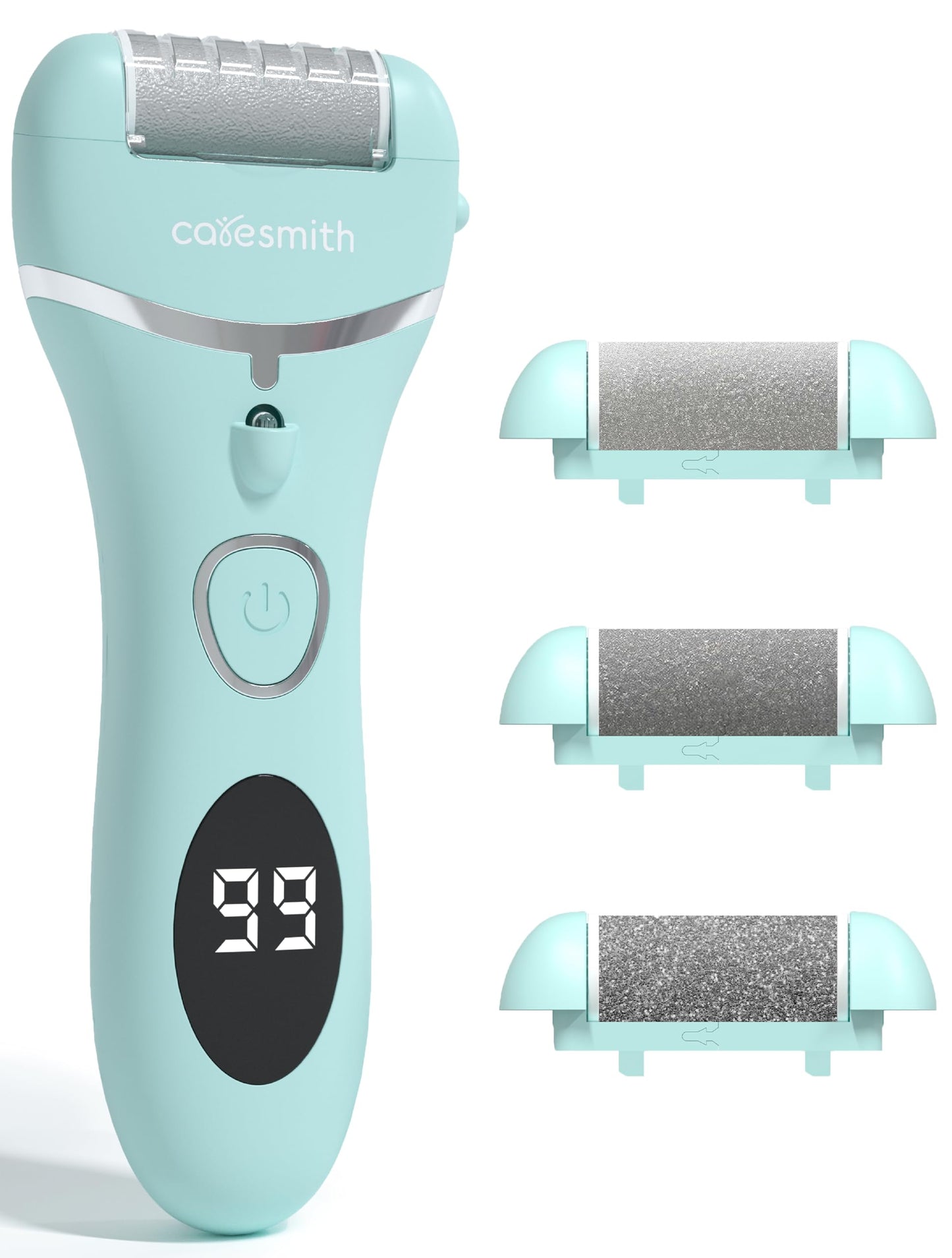 Electronic Foot Callus Remover with 3 Quartz Heads, Pedicure Kit