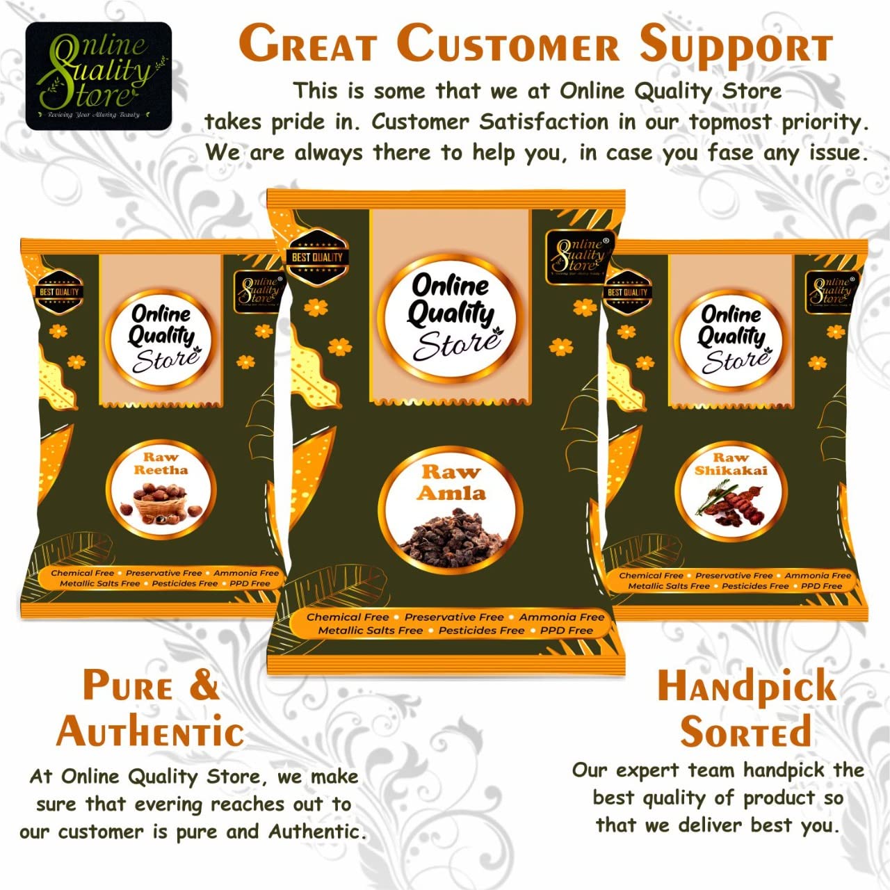 Natural Amla Reetha Shikakai Herbal Hair Pack - 600g
