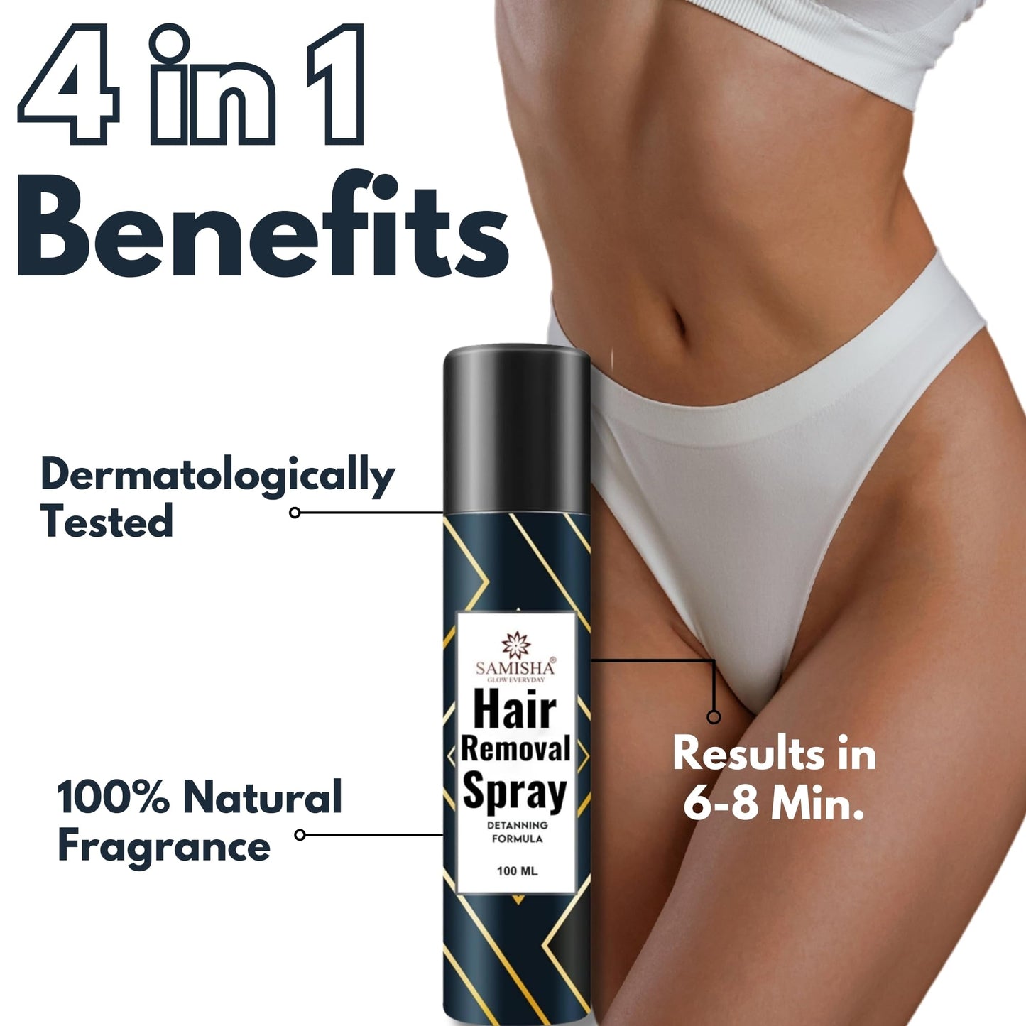 Women's Instant Hair Removal Spray for Private Parts - 1 Count