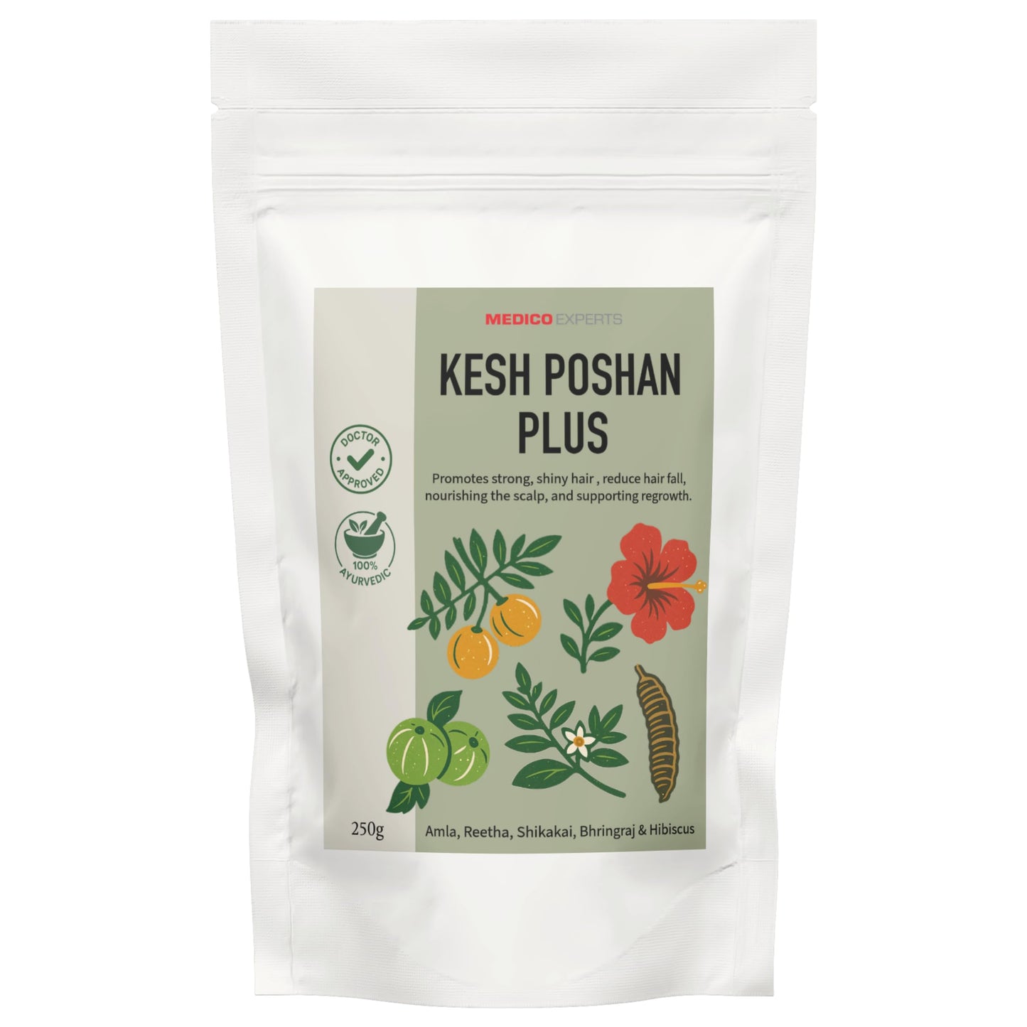Herbal Hair Pack with Bringraj, Hibiscus & Amla for Growth