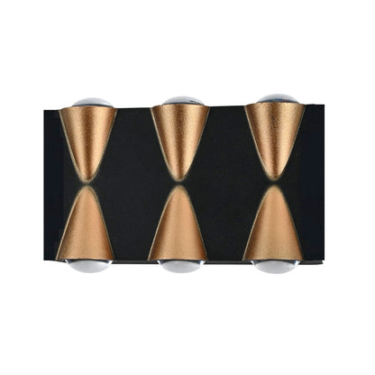 LED Wall Light Modern Design Black & Gold Waterproof 6W 220V 265V
