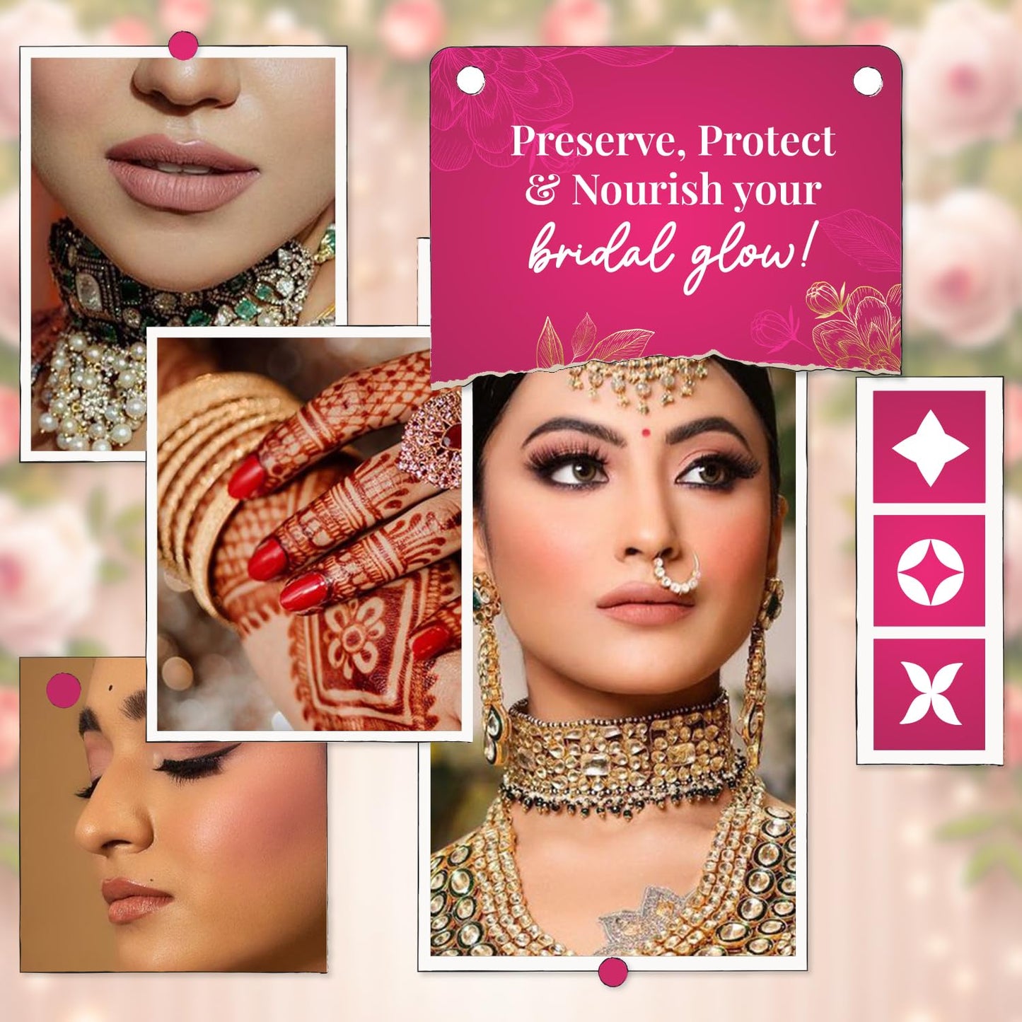 Glam Essentials Wedding Makeup Kit - 9 Piece Set
