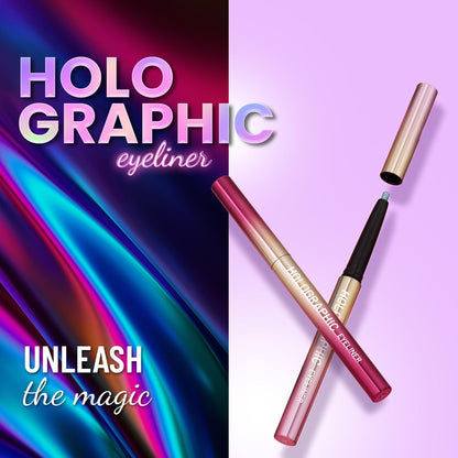 Holographic Shimmery Pencil Eyeliner - Waterproof, Long Lasting, Easy Application